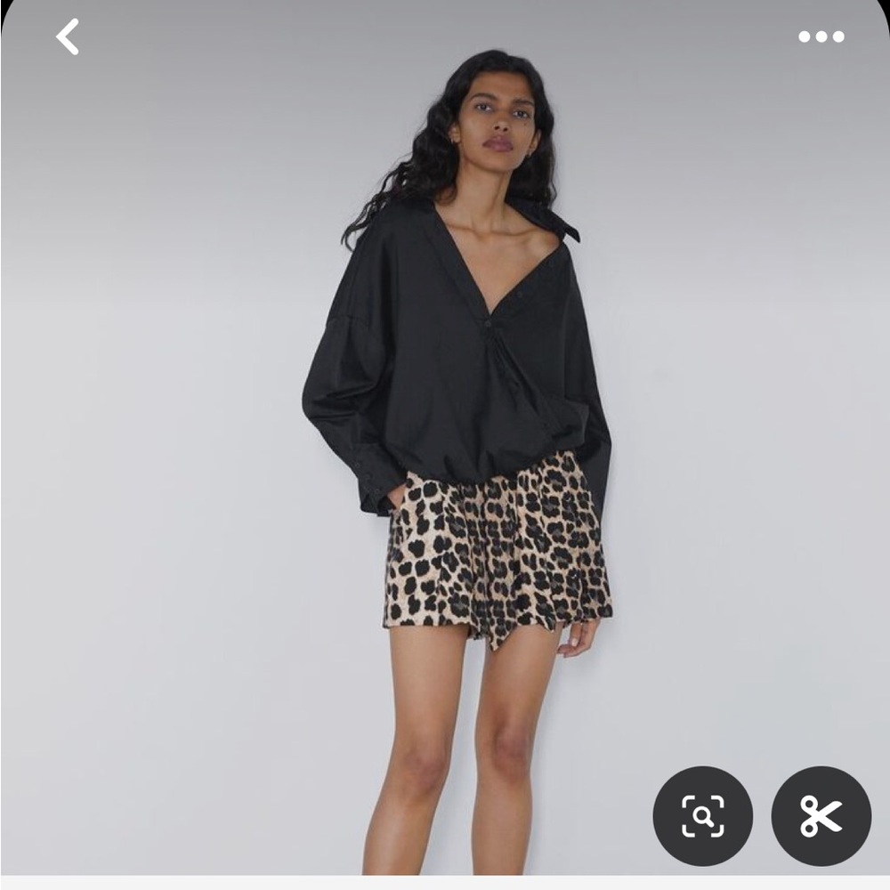 Le Lis Women’s Leopard Animal Print High Waist Shorts with Belt Tie Small